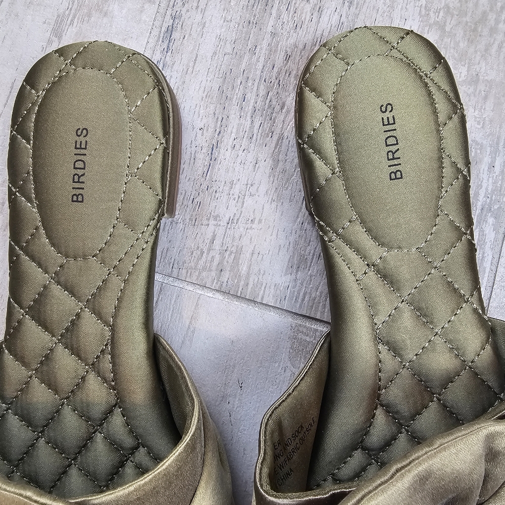 Birdies | the songbird satin quilted mules 6.5 - Picture 5 of 8